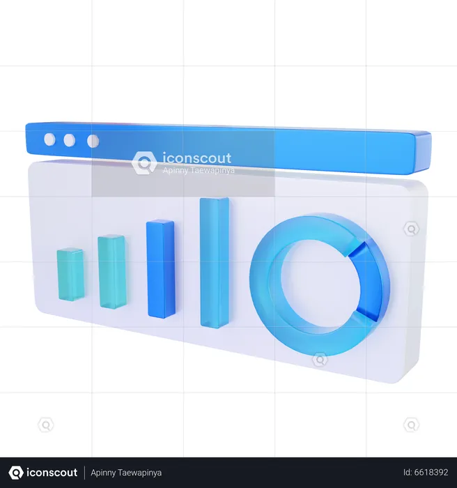 Web Analytics  3D Icon