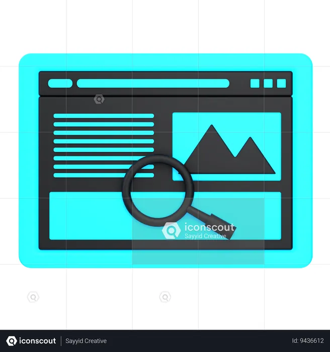 Web analytics  3D Icon