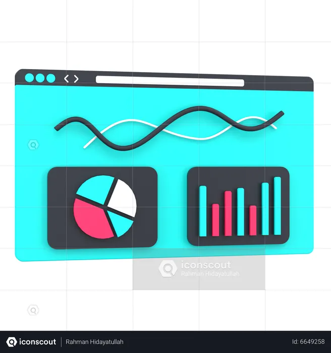Web Analytics  3D Icon