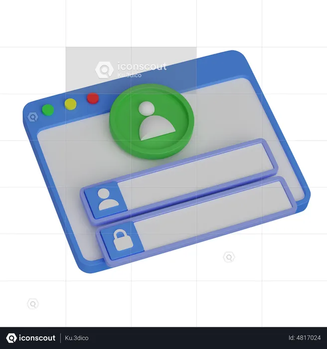 Web-Login  3D Icon