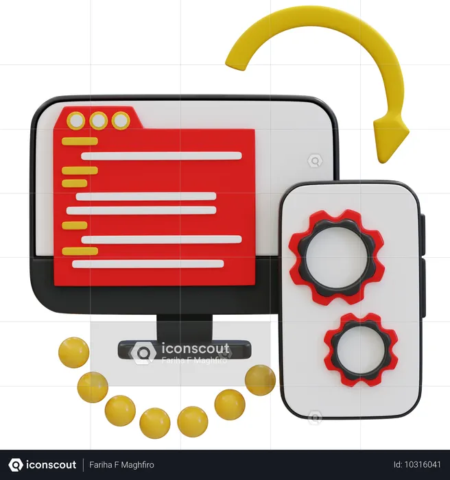 Web Application Development  3D Icon