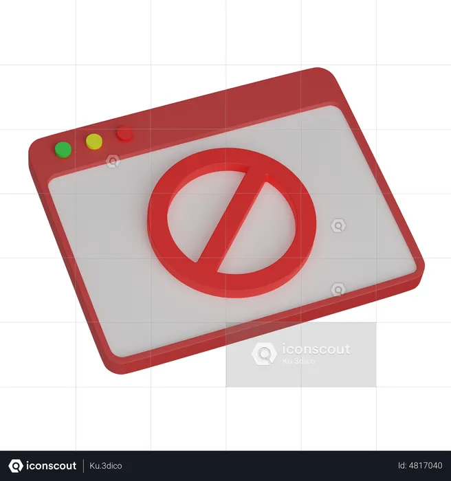 Web Ban  3D Icon