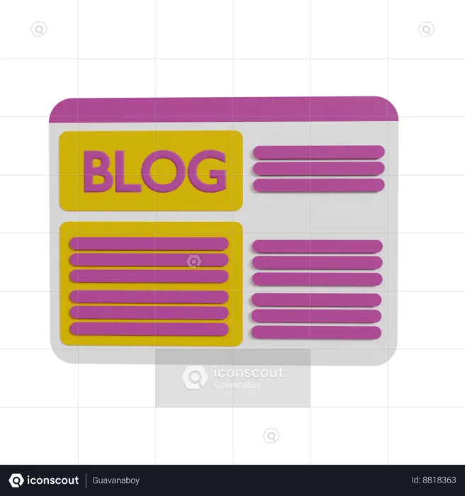 Web Blog  3D Icon