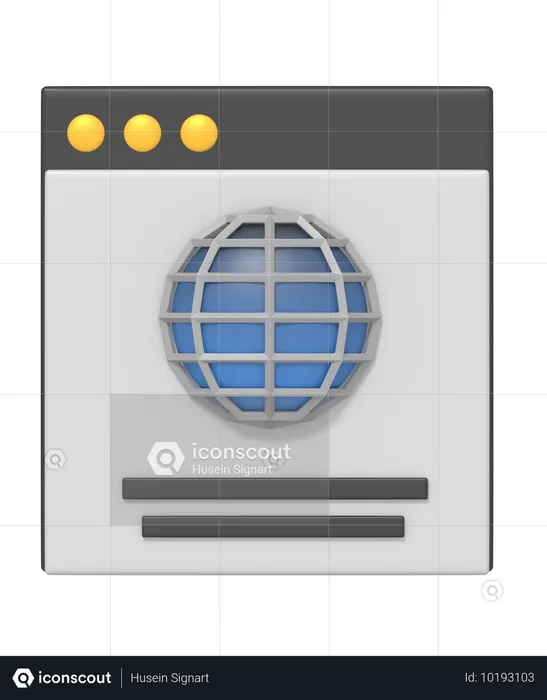 Web Browser  3D Icon