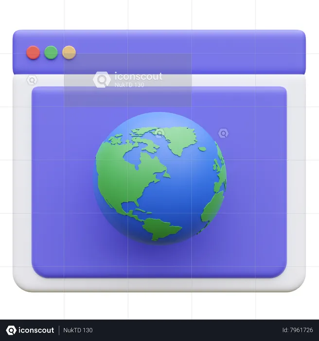 Web Browser  3D Icon