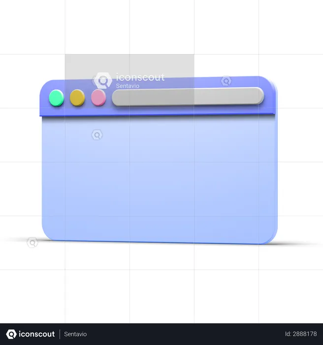 Web Browser  3D Illustration