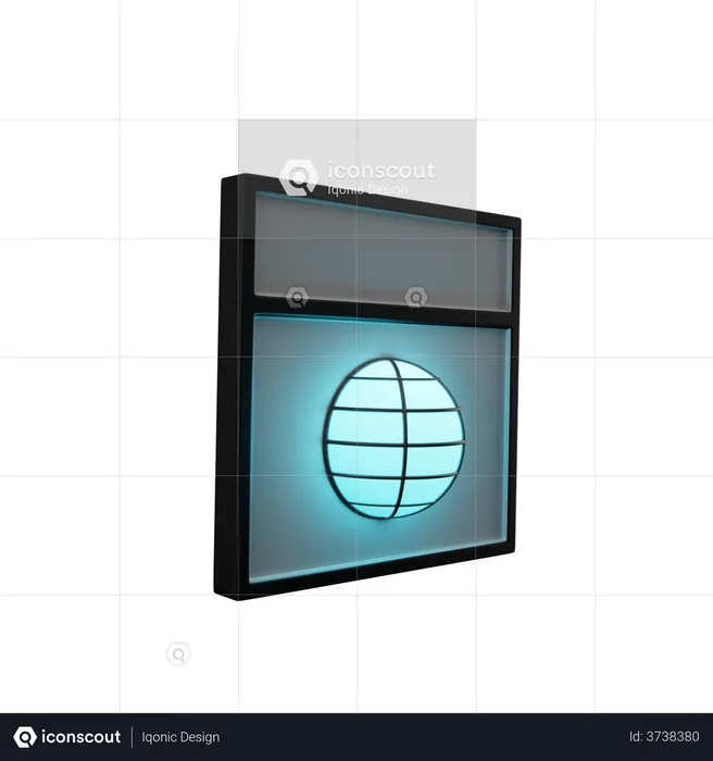 Web Browser  3D Illustration