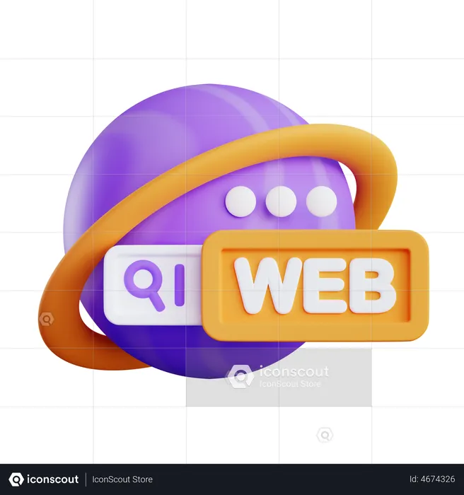 Web Browser  3D Illustration