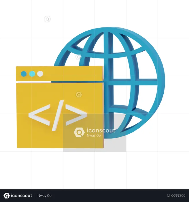 Web Coding  3D Icon