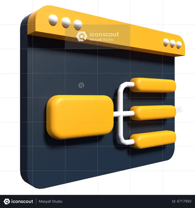 Web Coding  3D Illustration