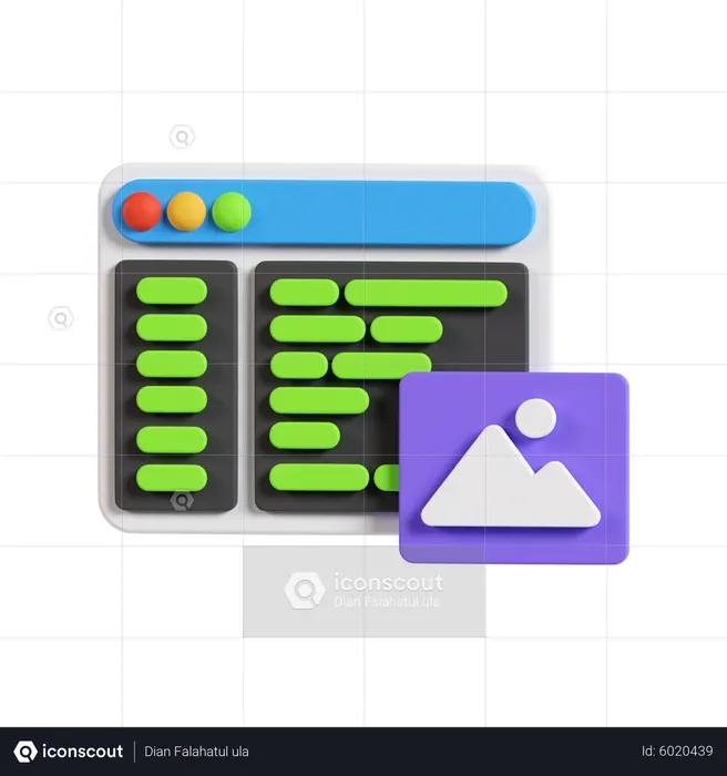 Web Design  3D Icon