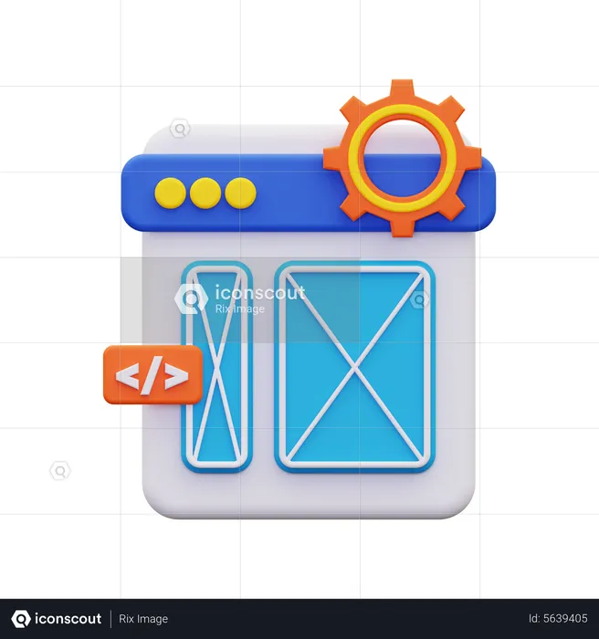 Web Design  3D Icon