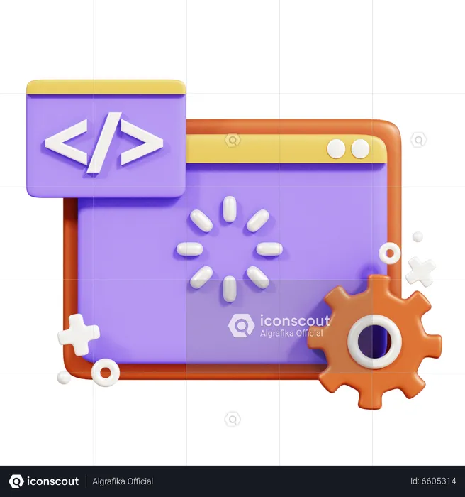 Web Design  3D Icon