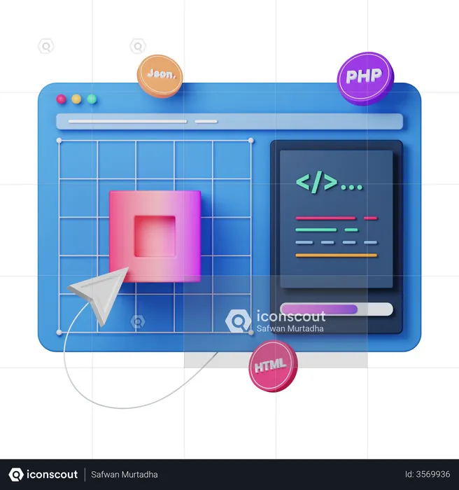Web Design Interface  3D Illustration