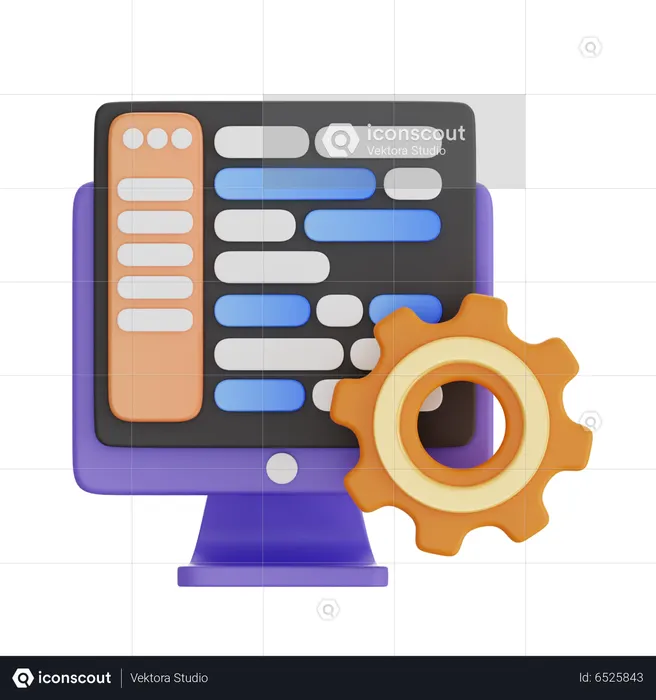 Web Design Programming Application  3D Icon