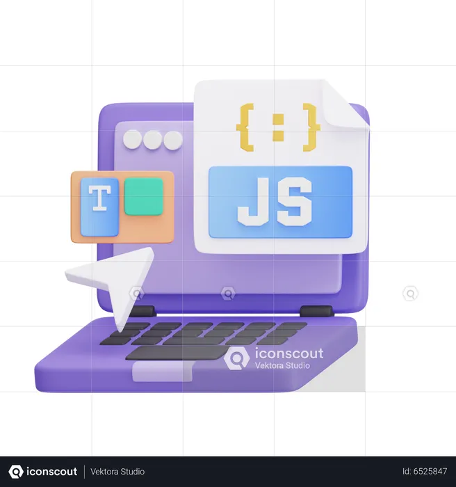 Web Design Programming Javascript Editor  3D Icon
