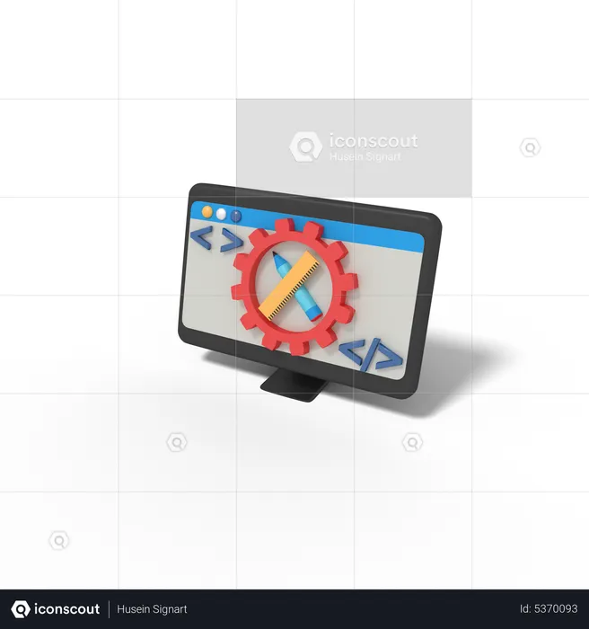 Web Designer Tool  3D Icon