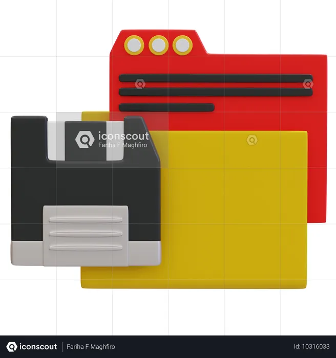 Web Developer Data Archive Management  3D Icon