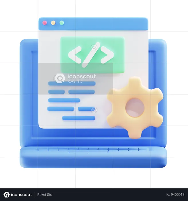 Web Development  3D Icon