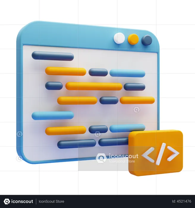 Web Development  3D Icon