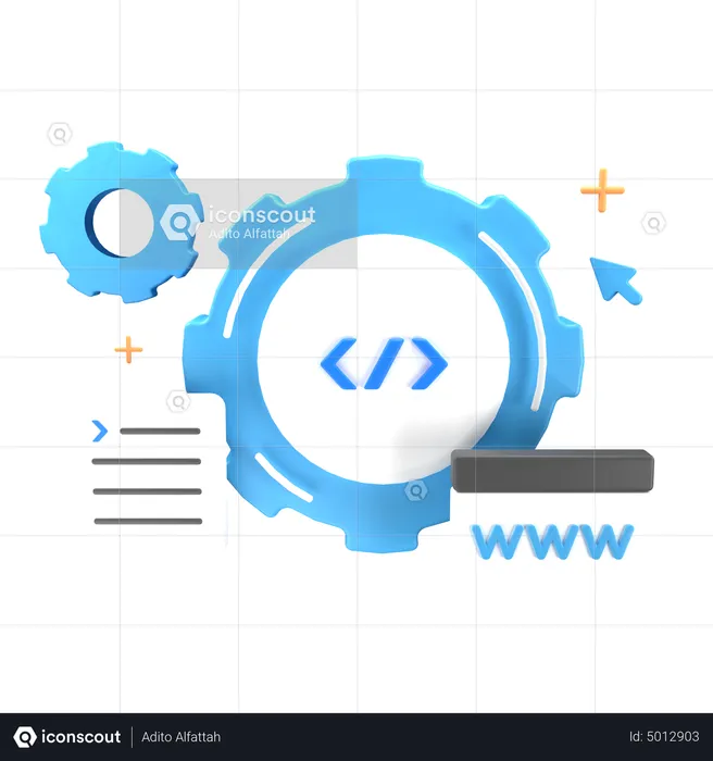 Web Development  3D Icon