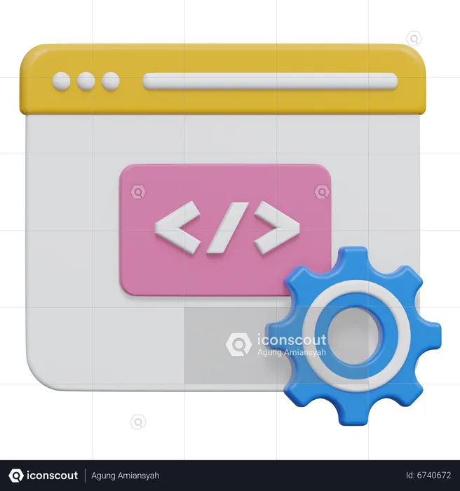 Web Development  3D Icon