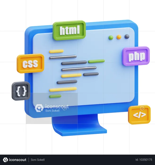 Web Development  3D Icon