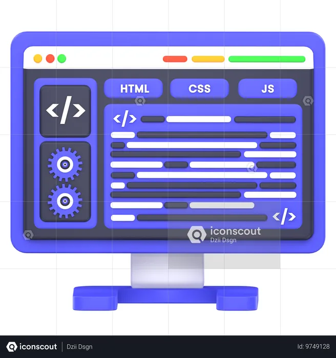 Web Development  3D Icon