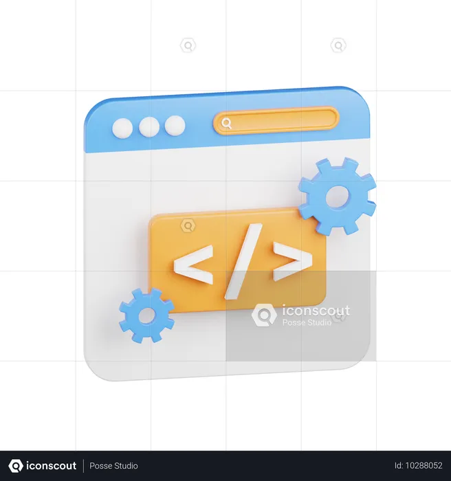 Web Development  3D Icon