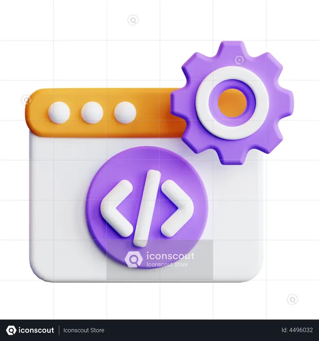 Web Development  3D Icon
