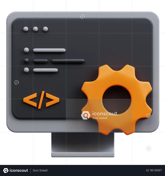 Web Development  3D Icon