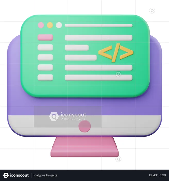 Web Development  3D Illustration