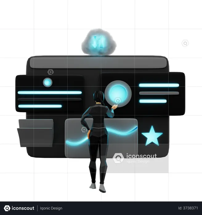 Web Development  3D Illustration