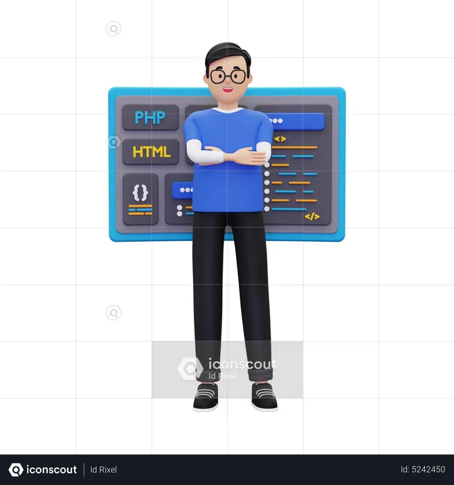 Web development  3D Illustration