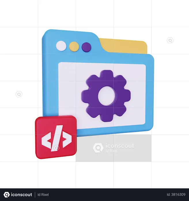 Web Development  3D Illustration