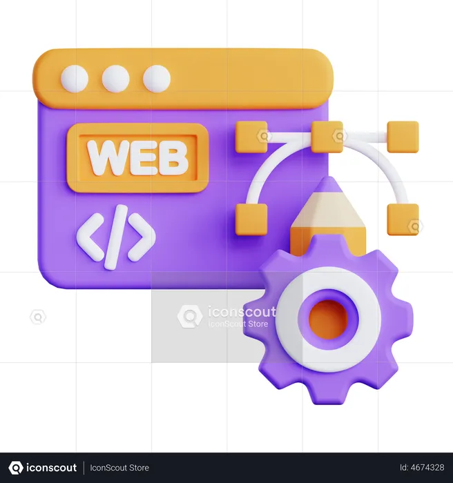 Web Development  3D Illustration