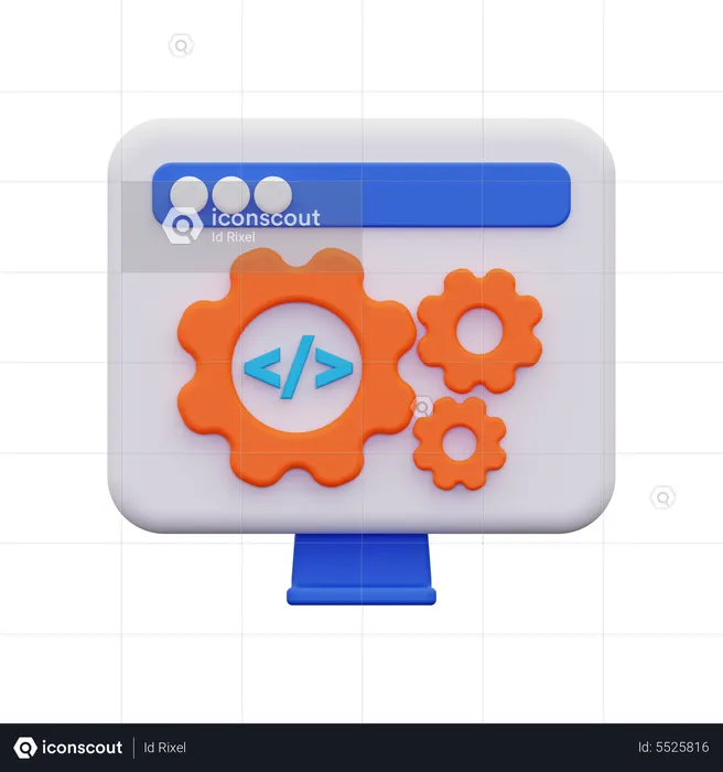 Web Development Configuration  3D Icon