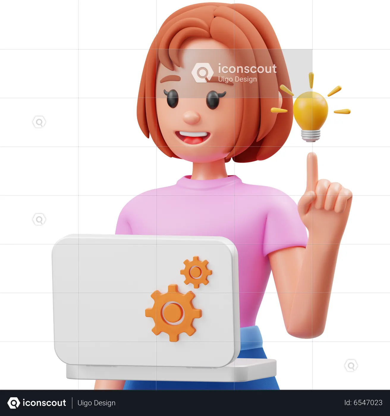 Web Development Idea 3D Icon - Free Download Design & Development 3D ...
