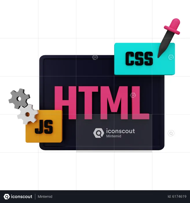 Web Development Languages  3D Icon
