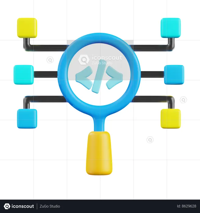 Web Development Research  3D Icon