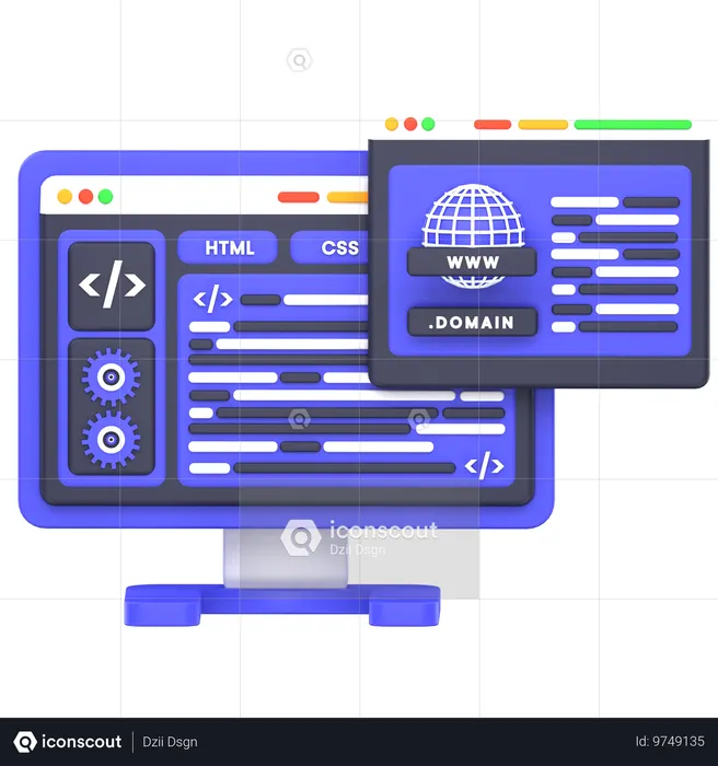 Webdomäne  3D Icon