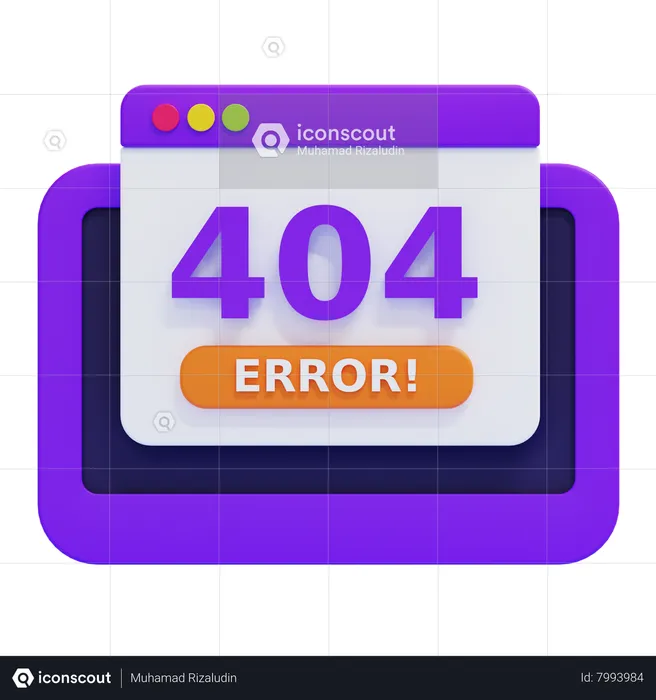 WEB ERROR  3D Icon