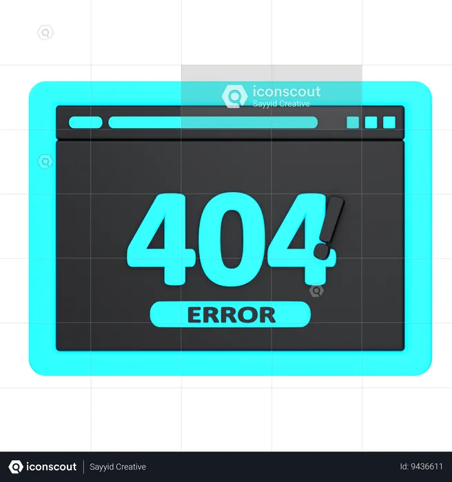 Web error 404  3D Icon