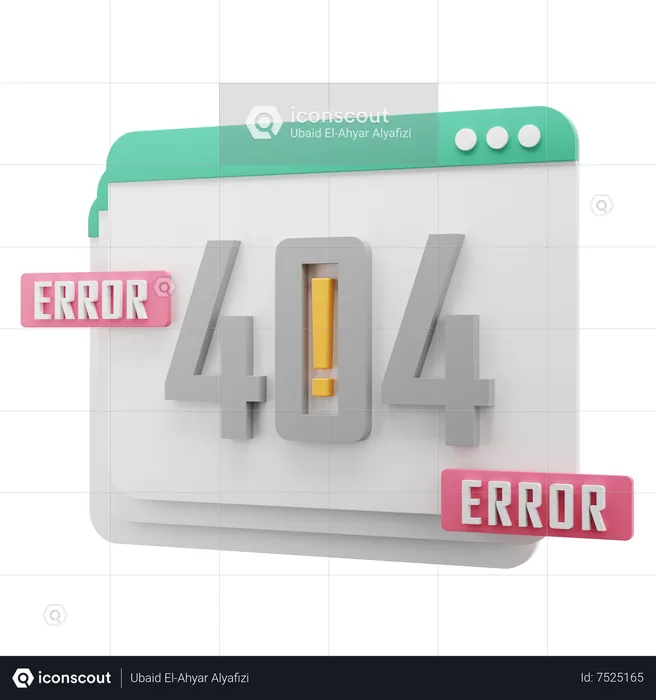 Web Error 404  3D Icon