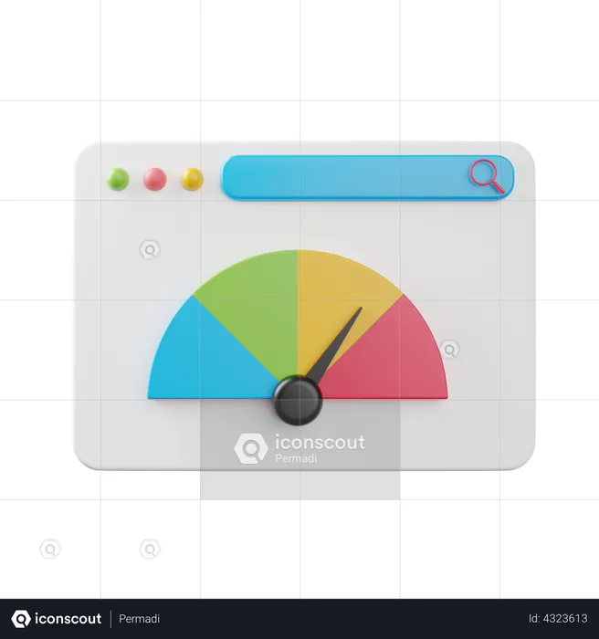 Webgeschwindigkeit  3D Illustration