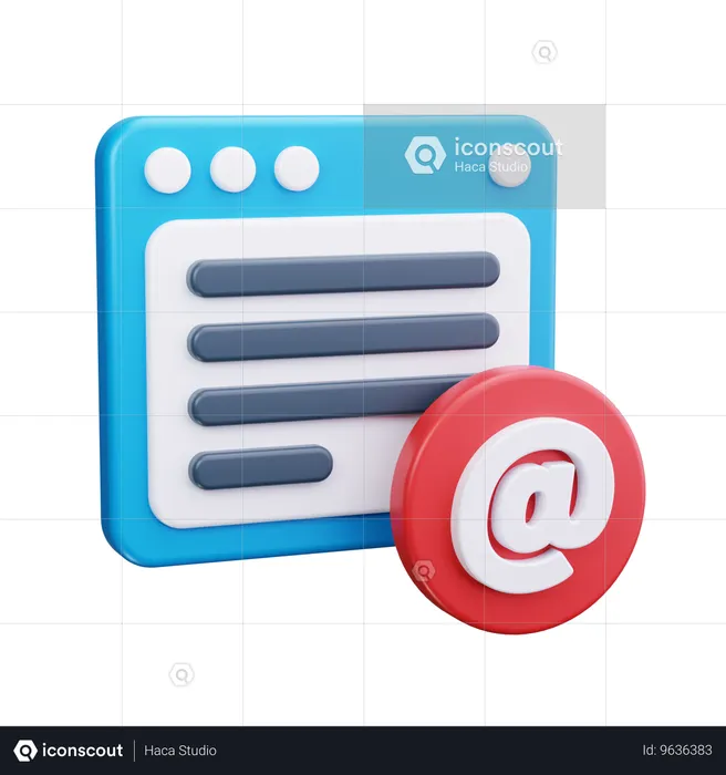 Courrier électronique  3D Icon