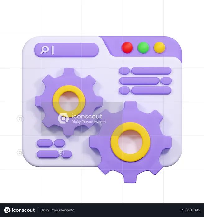 Web Maintenance  3D Icon