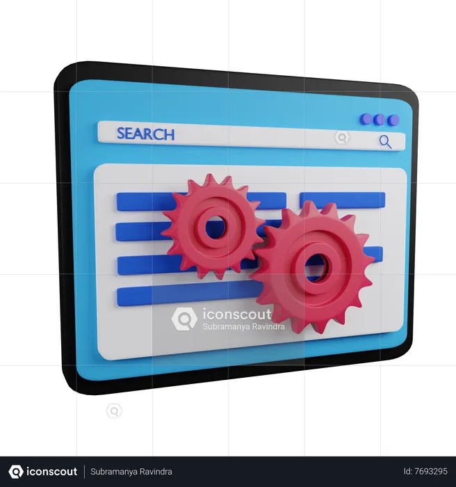 Web maintenance  3D Icon