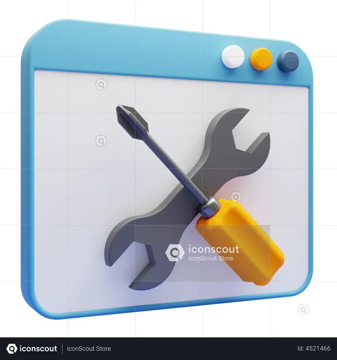 Web Maintenance  3D Icon