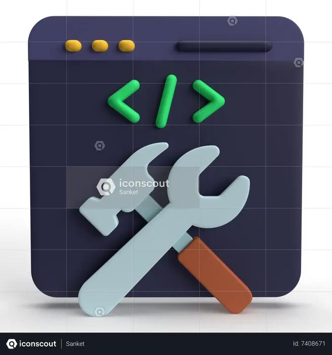 Web Maintenance  3D Icon